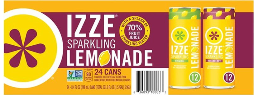 Izze Sparkling Juice Lemonade 24/8.4oz
